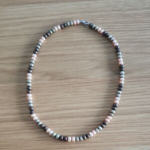 925 Silver Freshwater Multi-color Pearl Necklace